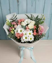 Букет цветов из:  Розы, Лизиантусы и Хризантемы в Верхней Хаве