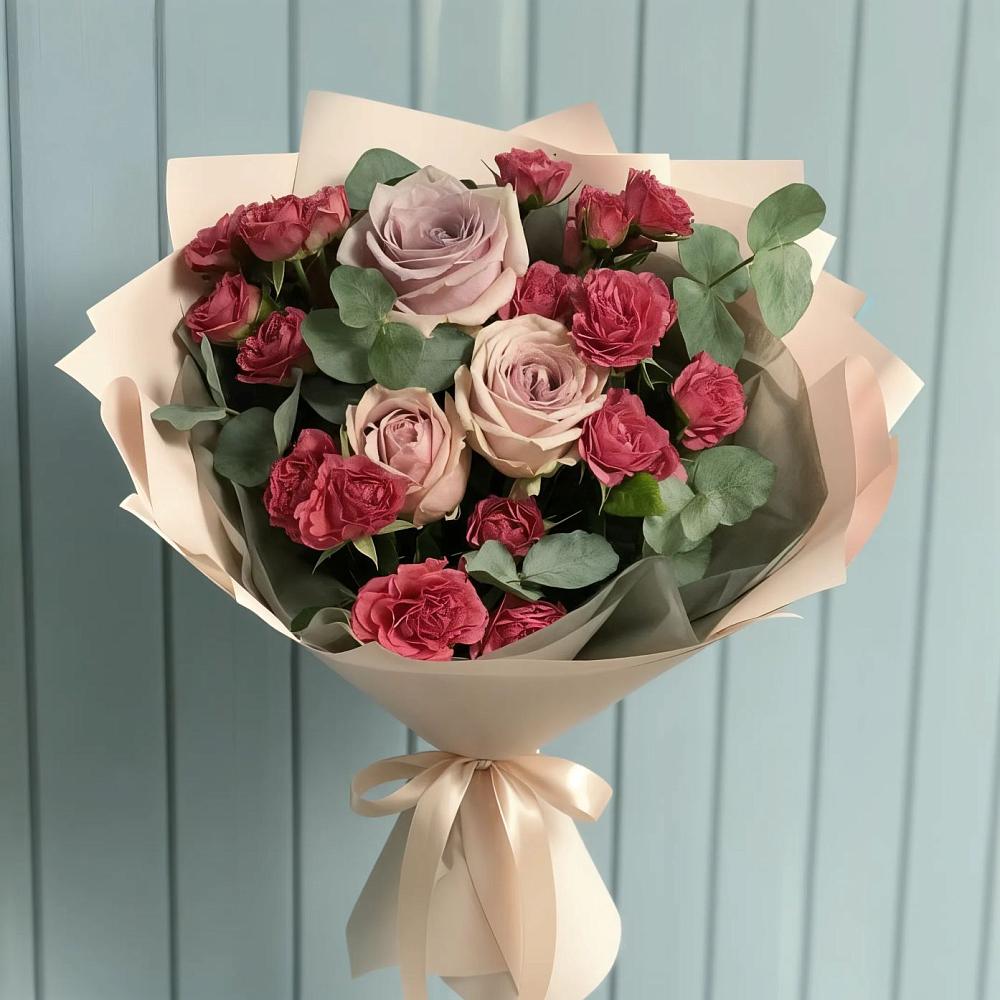 Букет цветов из: Гвоздики и Розы в Верхней Хаве