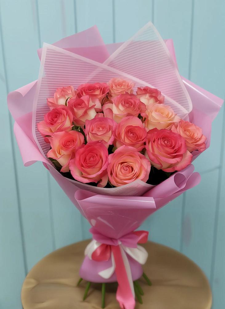 Букет 15 Розовых роз Равель в Верхней Хаве