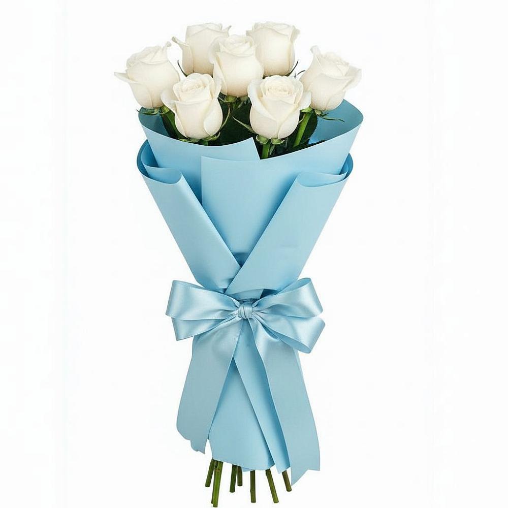 Букет 7 белых роз Проуд в Верхней Хаве