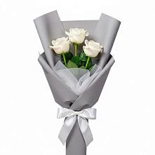 Букет 3 белые розы #REPLACE_PRED# Верхней Хаве