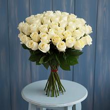 Букет 51 Белая роза Эдлесс Лав в Верхней Хаве