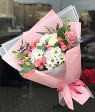 Букет цветов из:  Розы, Лизиантусы и Хризантемы в Верхней Хаве