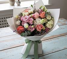 Букет цветов из:  Розы, Лизиантусы и Гвоздики #REPLACE_PRED# Верхней Хаве