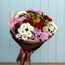 Букет цветов из:  Розы, Хризантемы и Альстромерии в Верхней Хаве