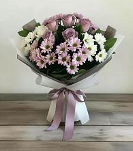 Букет цветов из:  Хризантемы и Розы #REPLACE_PRED# Верхней Хаве