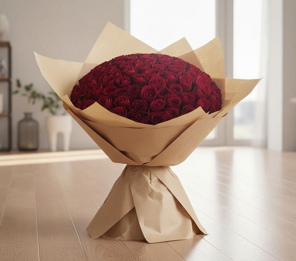 Букет 101 Красная роза в Верхней Хаве