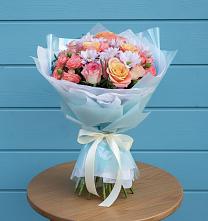 Букет цветов из:  Хризантемы и Розы в Верхней Хаве