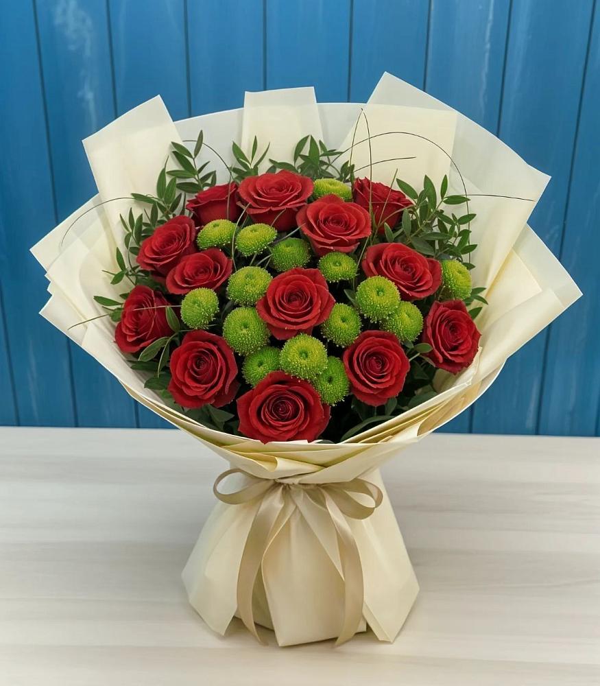 Букет цветов из: Розы и Хризантемы в Верхней Хаве