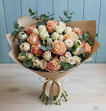 Букет цветов из:  Альстромерии и Розы #REPLACE_PRED# Верхней Хаве
