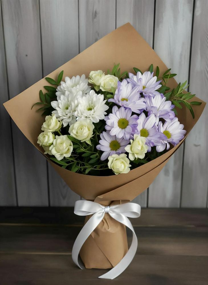 Букет цветов из: Хризантемы и Розы в Верхней Хаве