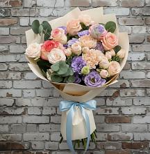 Букет цветов из:  Розы, Лизиантусы и Гвоздики #REPLACE_PRED# Верхней Хаве